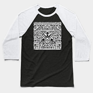 Silver Glyphs of Power Baseball T-Shirt